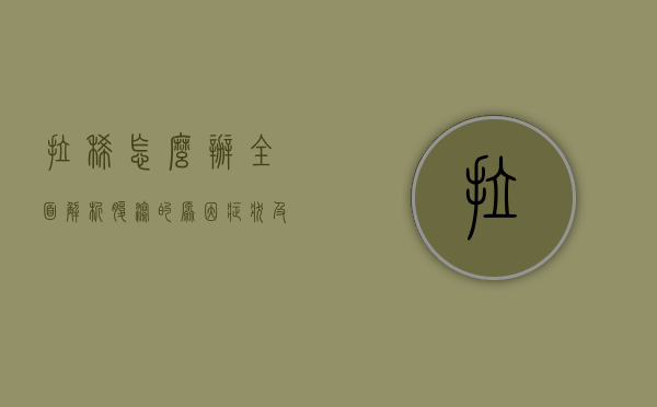 拉稀怎么办？全面解析腹泻的原因、症状及有效应对措施
