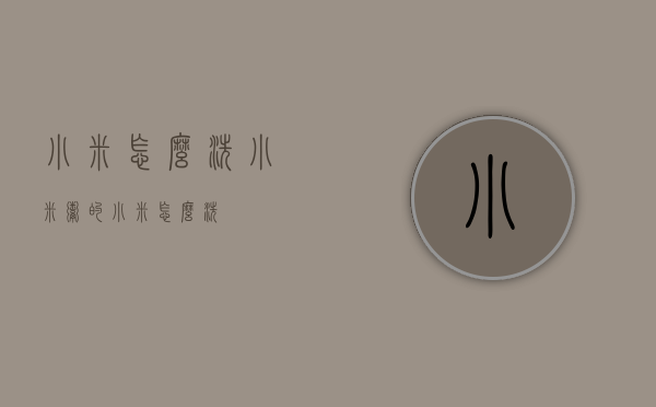 小米怎么洗（小米粥的小米怎么洗）