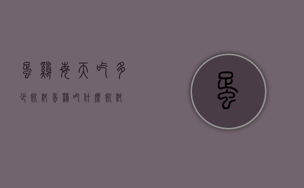 蛋鸡每天吃多少饲料（蛋鸡吃什么饲料）