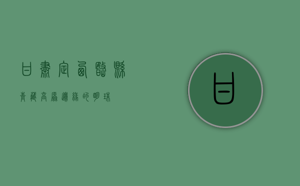 甘肃定西岷县，青藏高原边缘的明珠