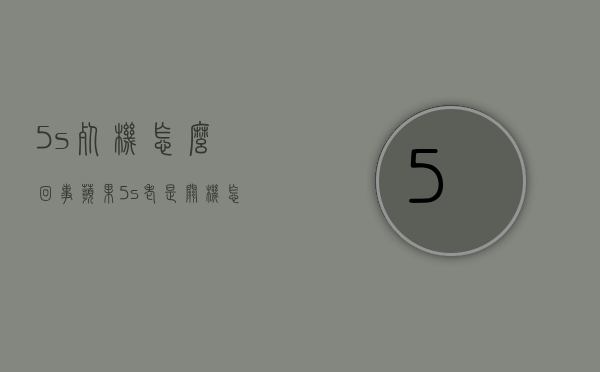 5s死机怎么回事（苹果5s老是关机怎么办）