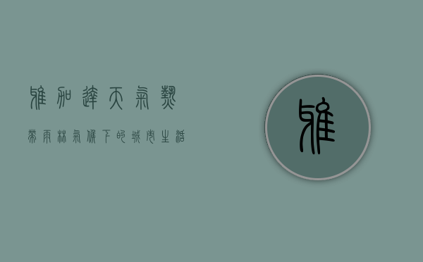雅加达天气，热带雨林气候下的城市生活体验