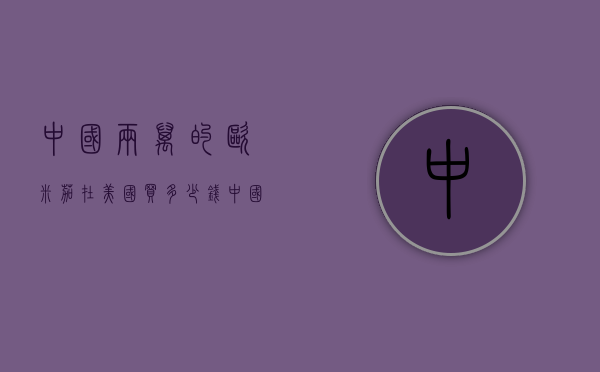 中国两万的欧米茄在美国买多少钱（中国两万的欧米茄在美国买多少钱）