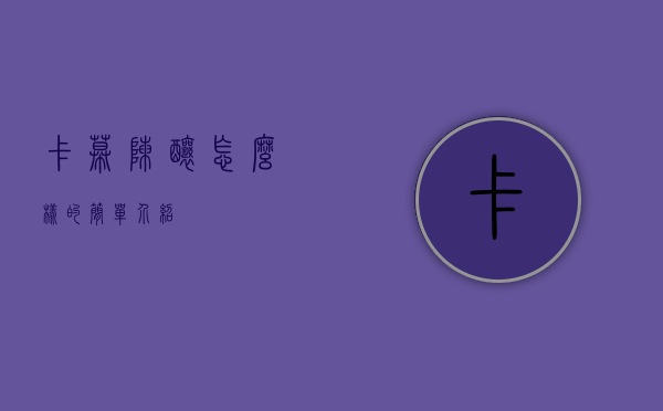 卡幕陈酿怎么样的简单介绍