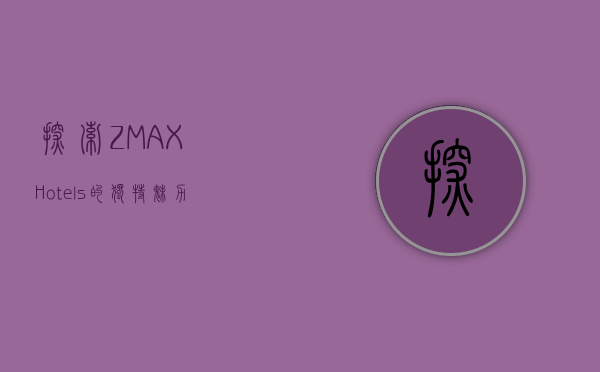 探索ZMAX Hotels的独特魅力，高端住宿新体验