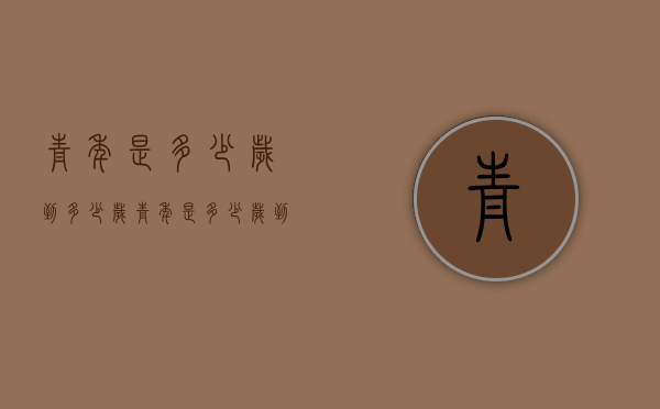 青年是多少岁到多少岁（青年是多少岁到多少岁国际）
