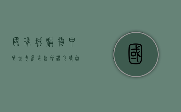 国瑞城购物中心，城市商业新地标的崛起与未来展望