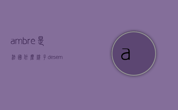 ambre是法国什么牌子（desembre是什么品牌）