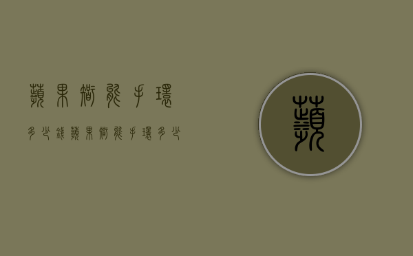 苹果智能手环多少钱（苹果智能手环多少钱一只）
