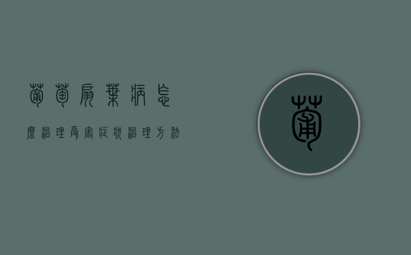 葡萄扇叶病怎么治理 受害症状 治理方法（葡萄扇叶病用什么药治疗）