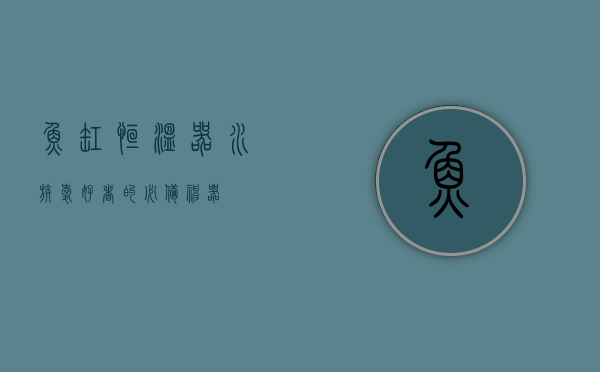 鱼缸恒温器，水族爱好者的必备神器