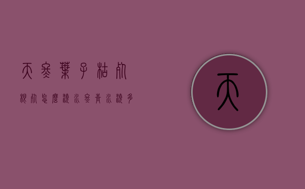 天冬叶子枯死根?]死怎么浇水（冬青水浇多了掉叶该怎么办）