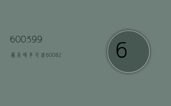 600399最高时多少钱（600829的最新价）