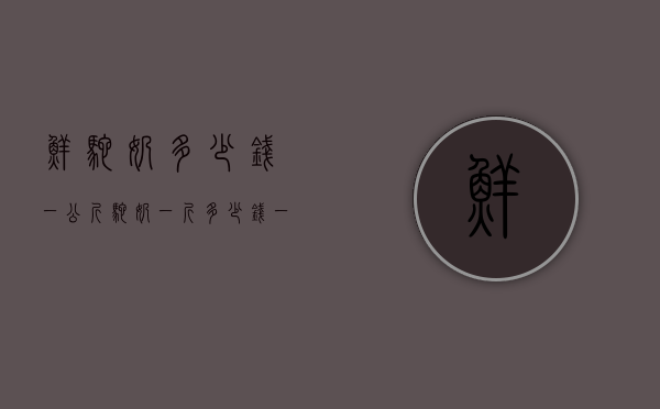 鲜驼奶多少钱一公斤（驼奶一斤多少钱一斤）