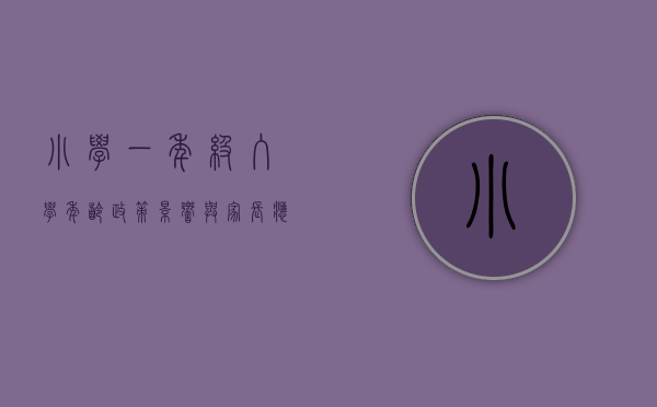 小学一年级入学年龄，政策、影响与家长应对策略