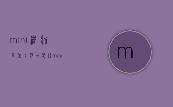 mini无痛人流大概多少钱（mini无痛人流大概多少钱一次）