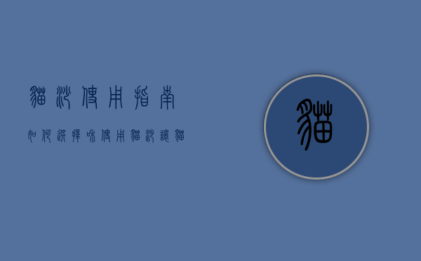 猫砂使用指南，如何选择和使用猫砂，让猫咪更舒适，家庭更清洁
